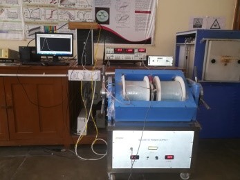 Magnetoelectric Setup Lock-in-amplifier: SR380 STANFORD USA DC Electromagnet : ±1.5 Tesla Ac Helmholtz coil : 50 Oersted